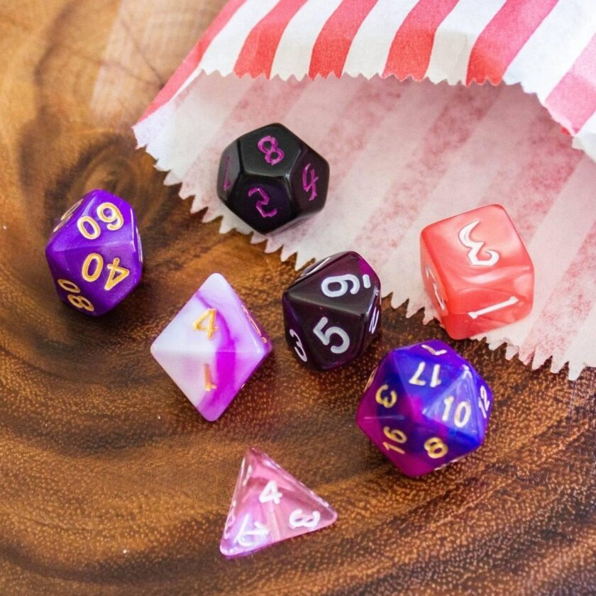 Pink and Purple Dice Set - Image 2