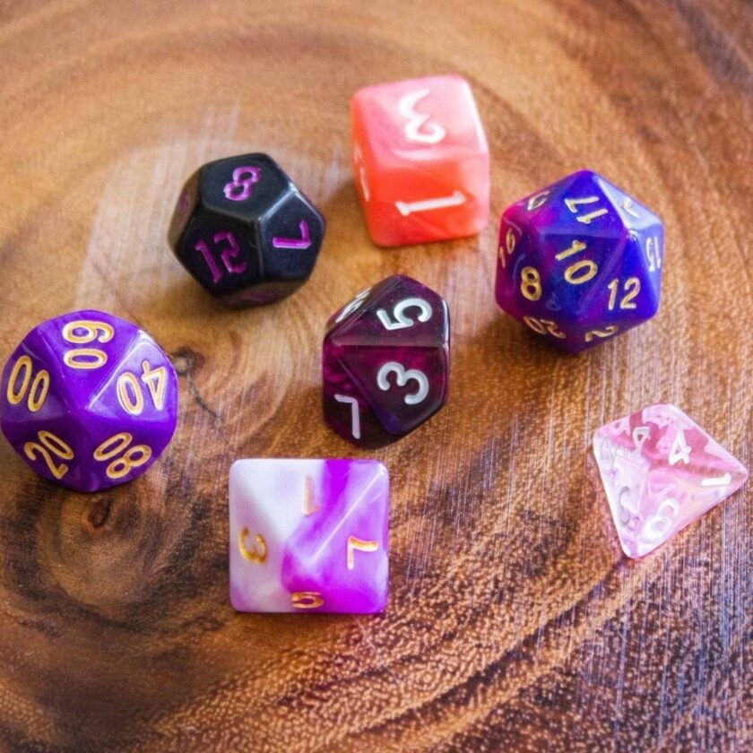 Pink and Purple Dice Set - Image 3