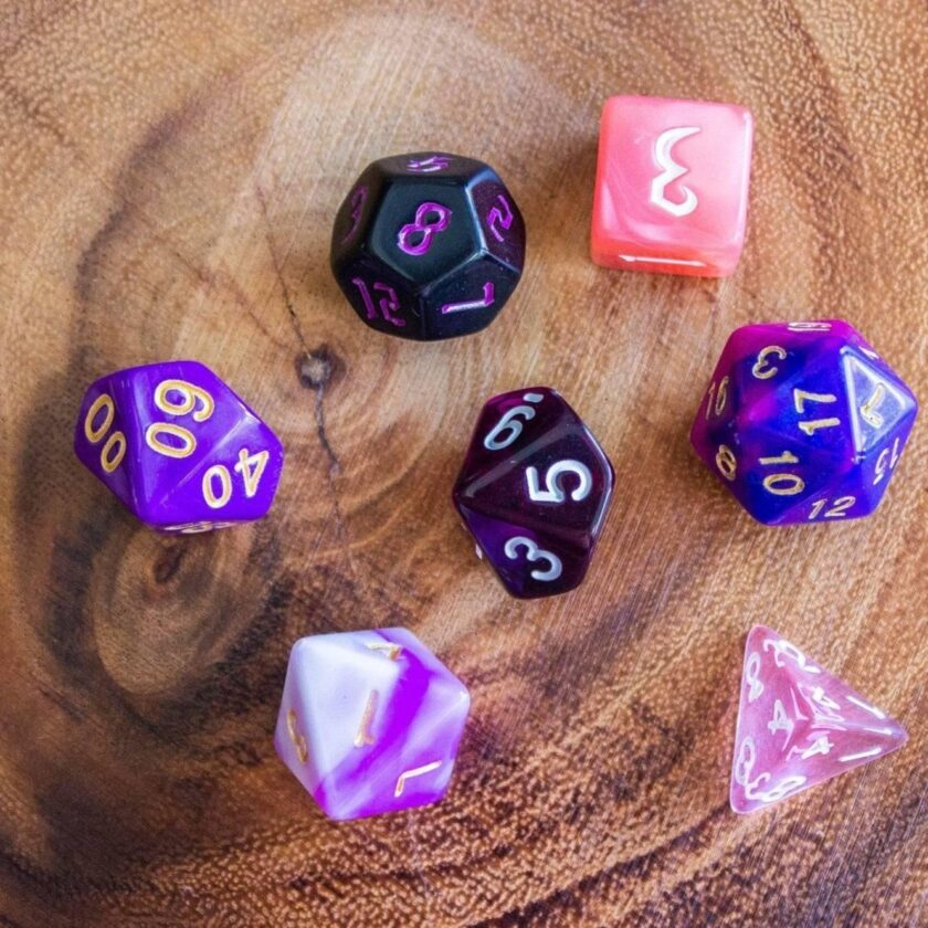 Pink and Purple Dice Set - Image 5