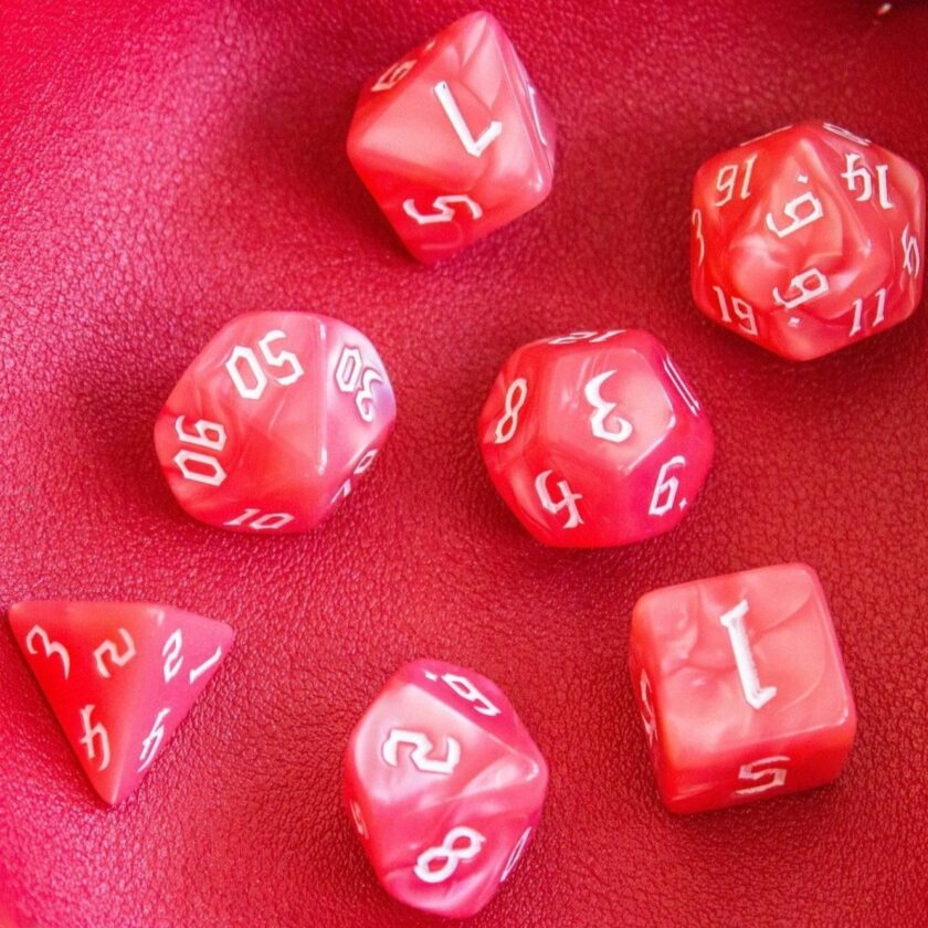 Pink Peach Dice Set - Image 2