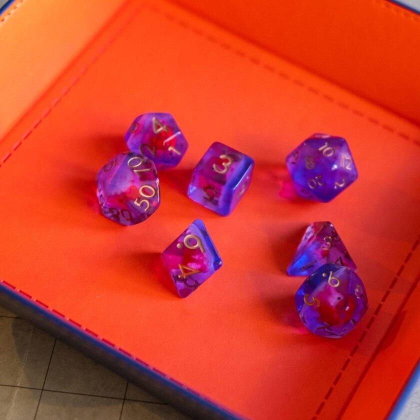 Pink Snails Dice Set - Image 2