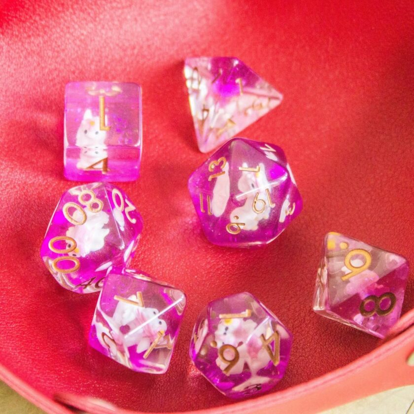 Pink Unicorn Dice Set - Image 7