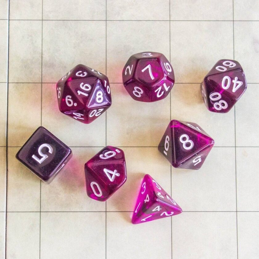 Purple Smoke Dice Set - Image 3