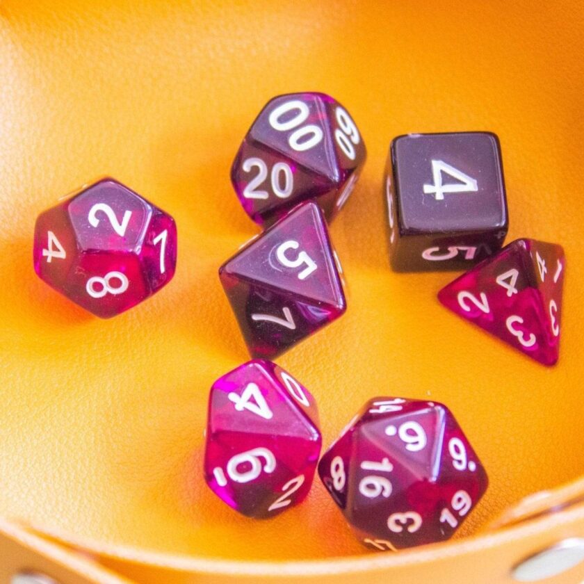 Purple Smoke Dice Set