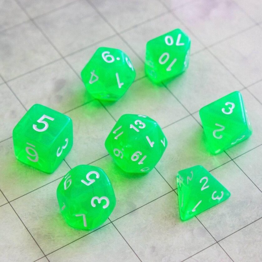 Radiant Green Dice Set - Image 3