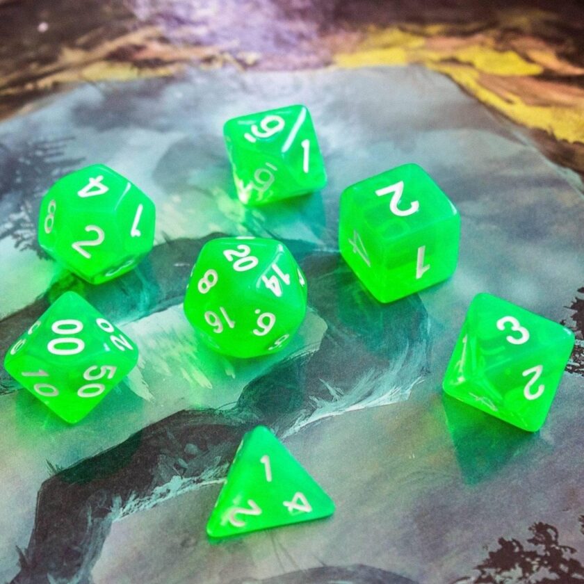 Radiant Green Dice Set - Image 5