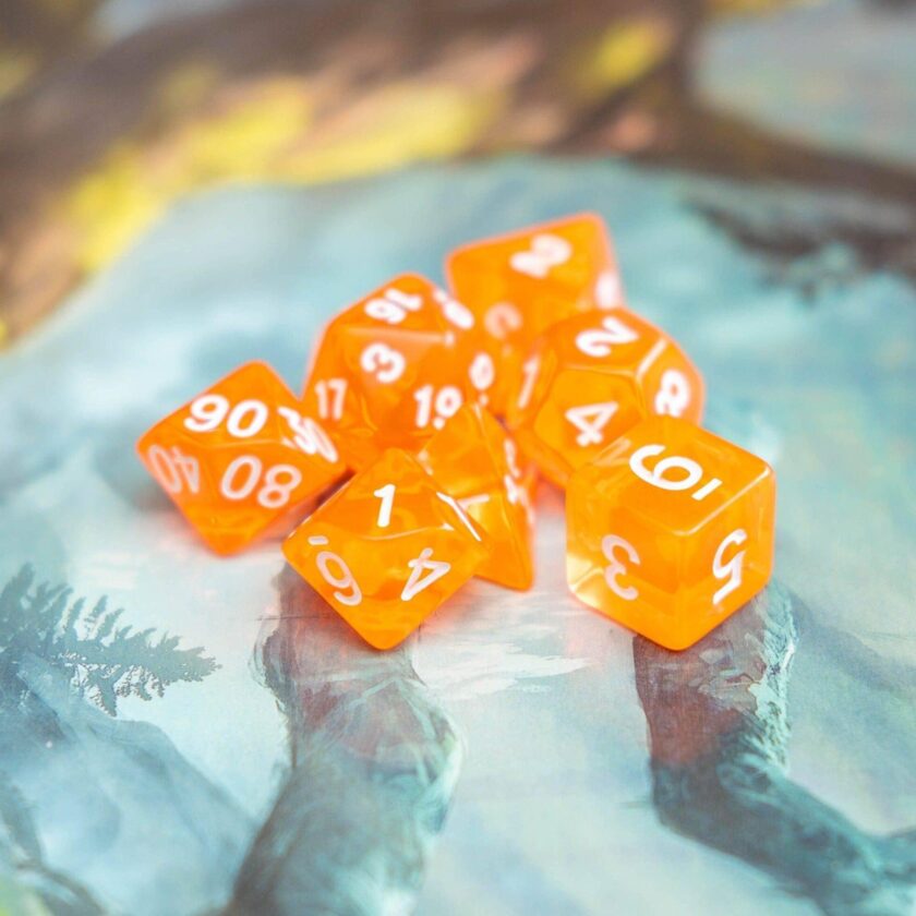 Radiant Orange Dice Set - Image 2