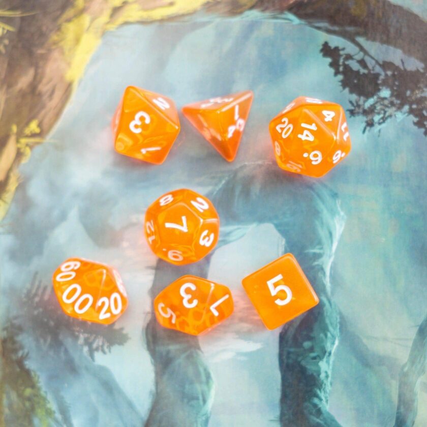 Radiant Orange Dice Set - Image 4