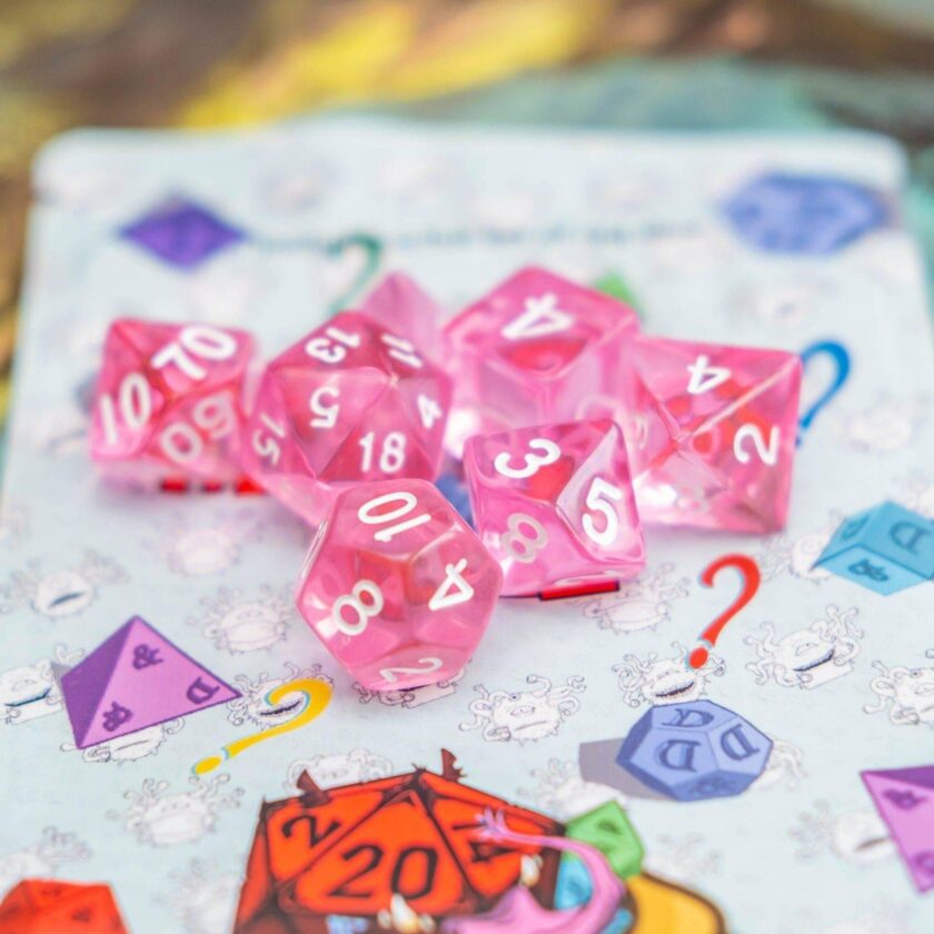 Radiant Pink Dice Set - Image 3