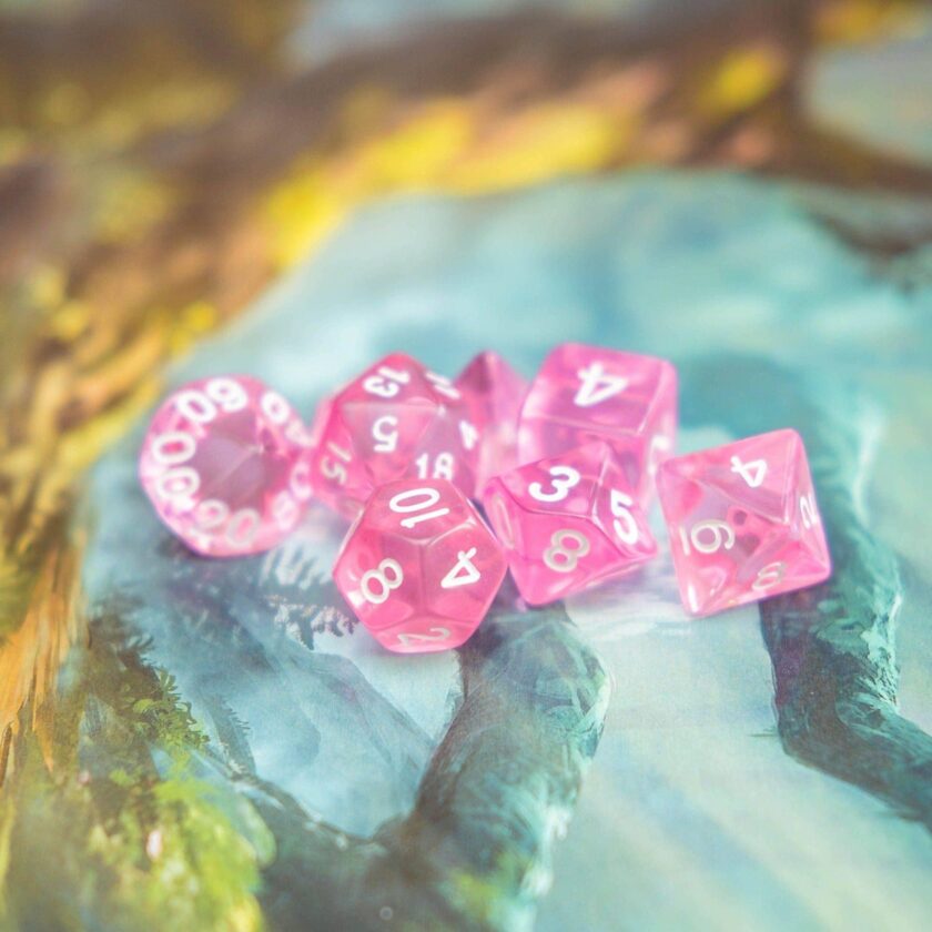 Radiant Pink Dice Set - Image 5