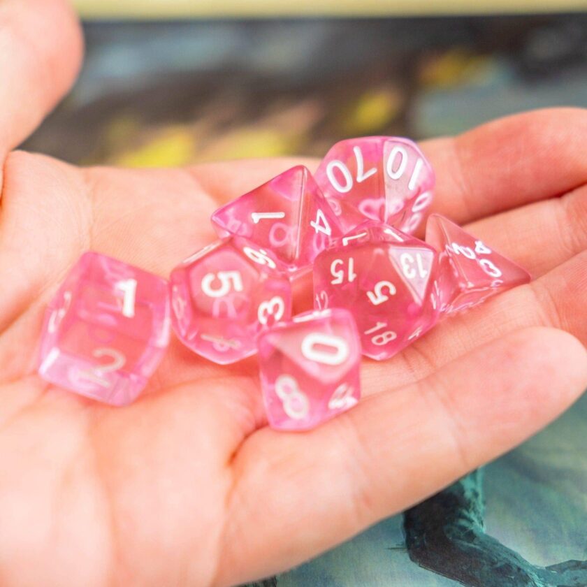 Radiant Pink Dice Set - Image 6