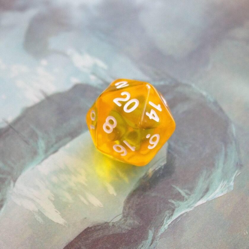 Transparent Yellow Dice Set - Image 7