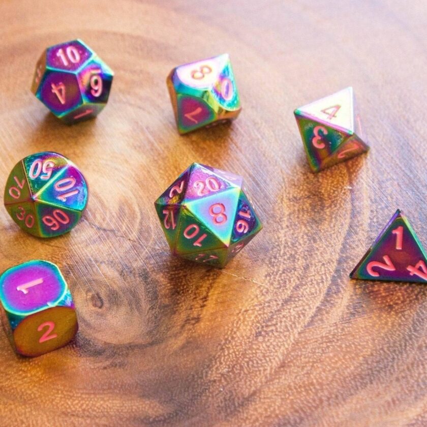 Rainbow Metal Dice Set - Image 5