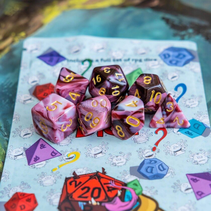 Raspberry Ripple Red Dice