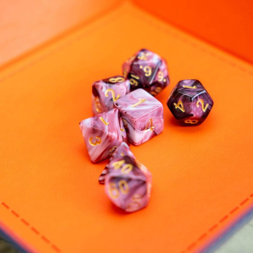 Raspberry Ripple Red Dice - Image 6