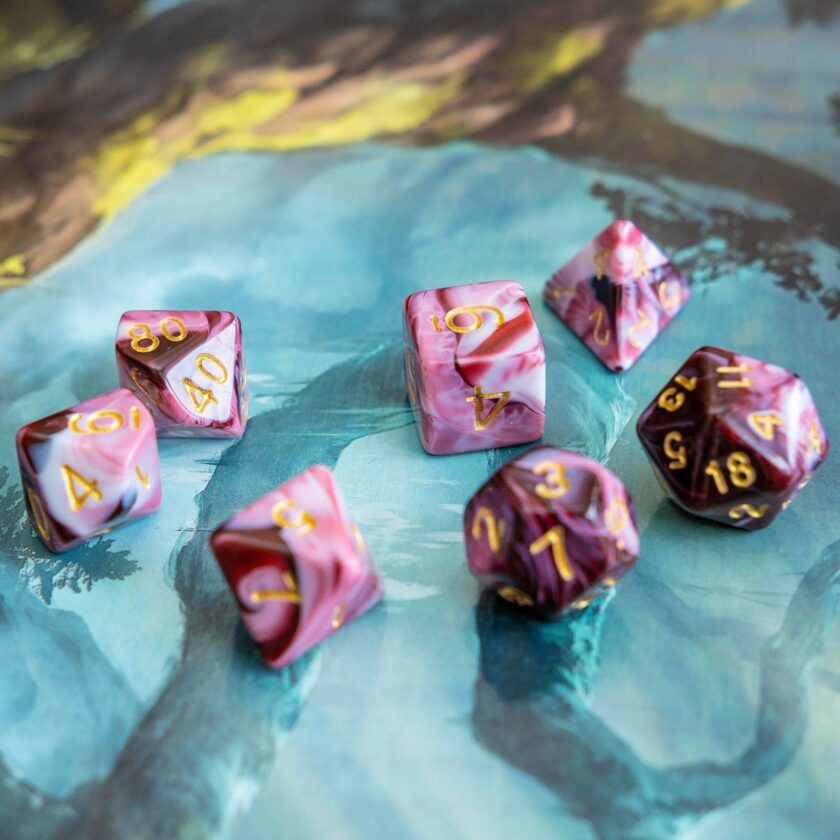 Raspberry Ripple Red Dice - Image 7