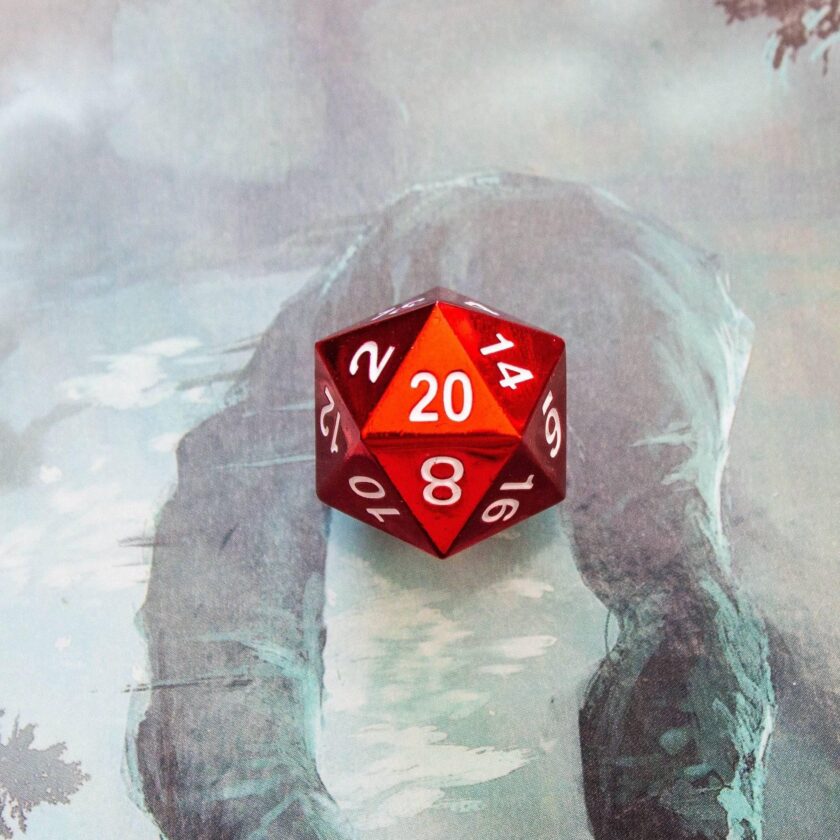 Red Metal Dice Set - Image 3