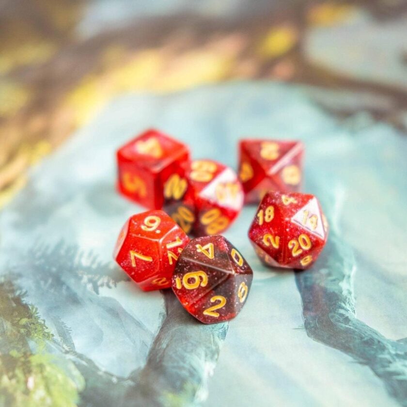 Sparkle Red Dice Set - Image 4