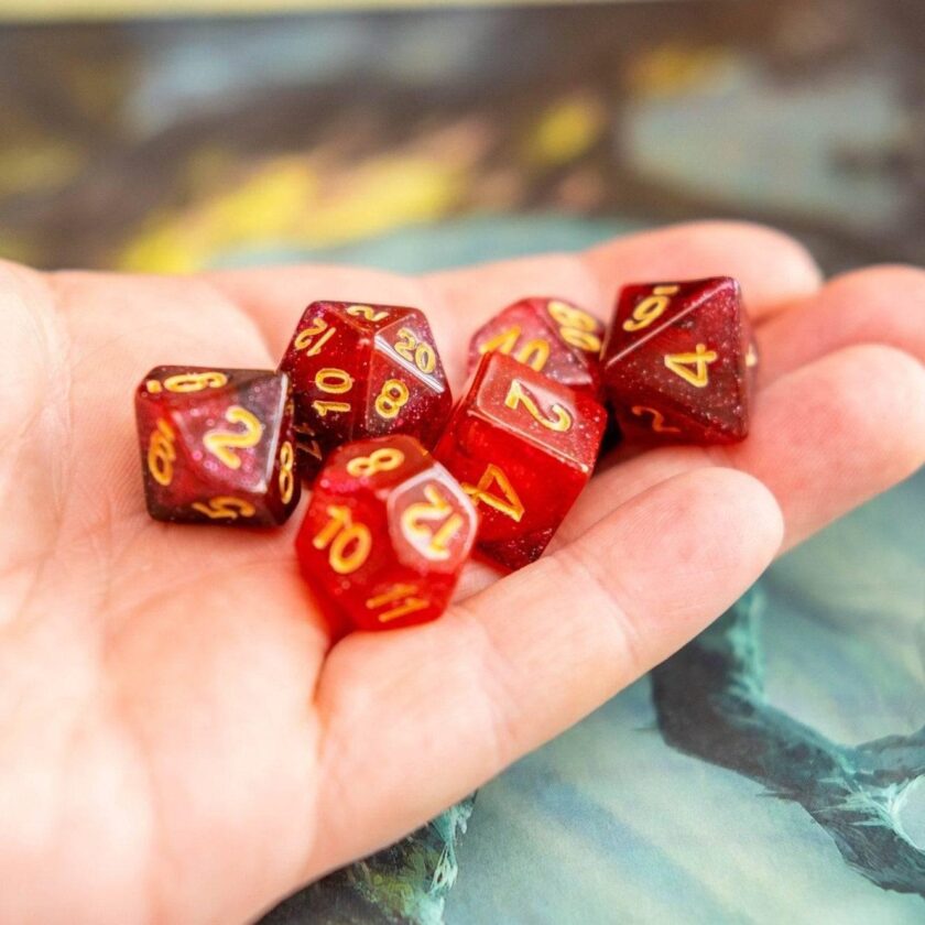 Sparkle Red Dice Set - Image 7