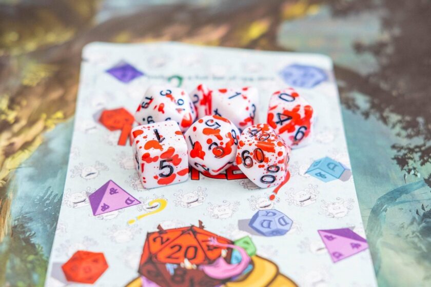 Red Splatter Dice Set - Image 2