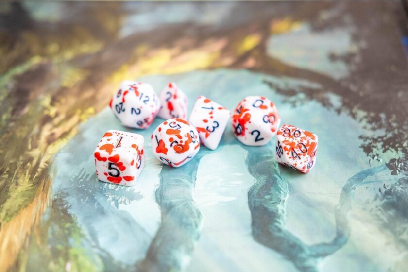 Red Splatter Dice Set - Image 4