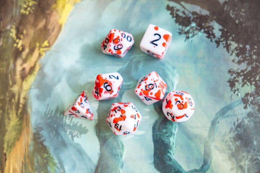 Red Splatter Dice Set - Image 5