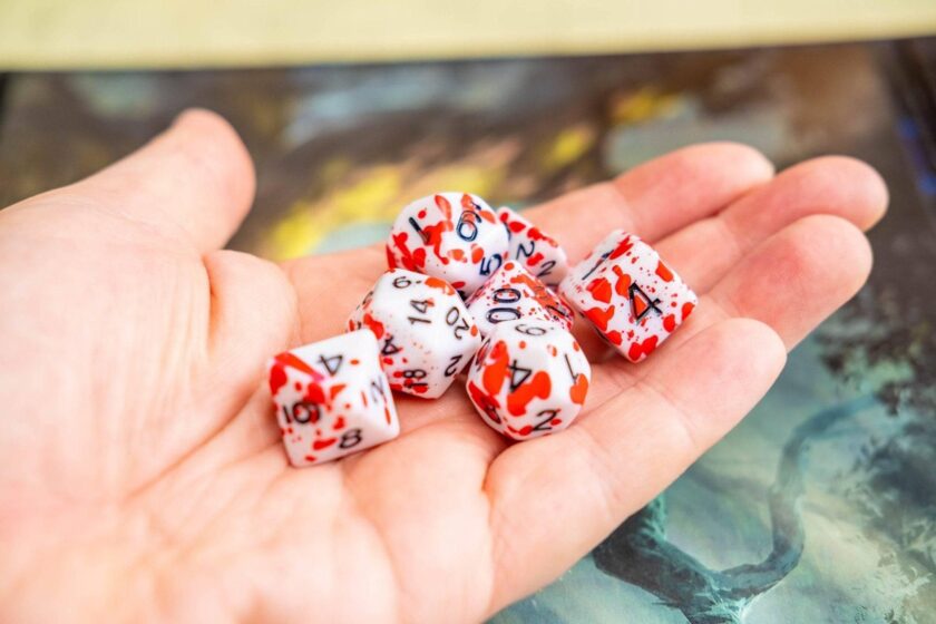 Red Splatter Dice Set - Image 7