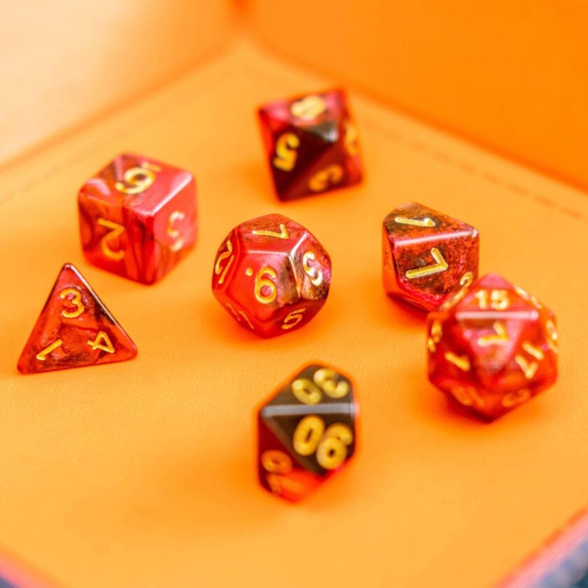 Two Tone Regal Red Dice - Image 2