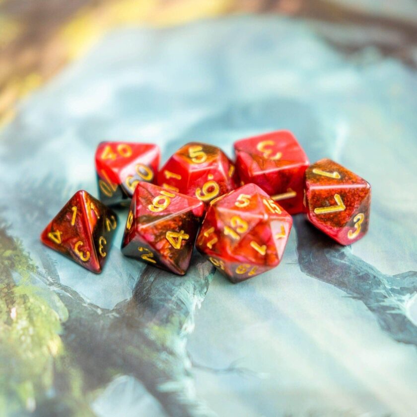 Two Tone Regal Red Dice - Image 4