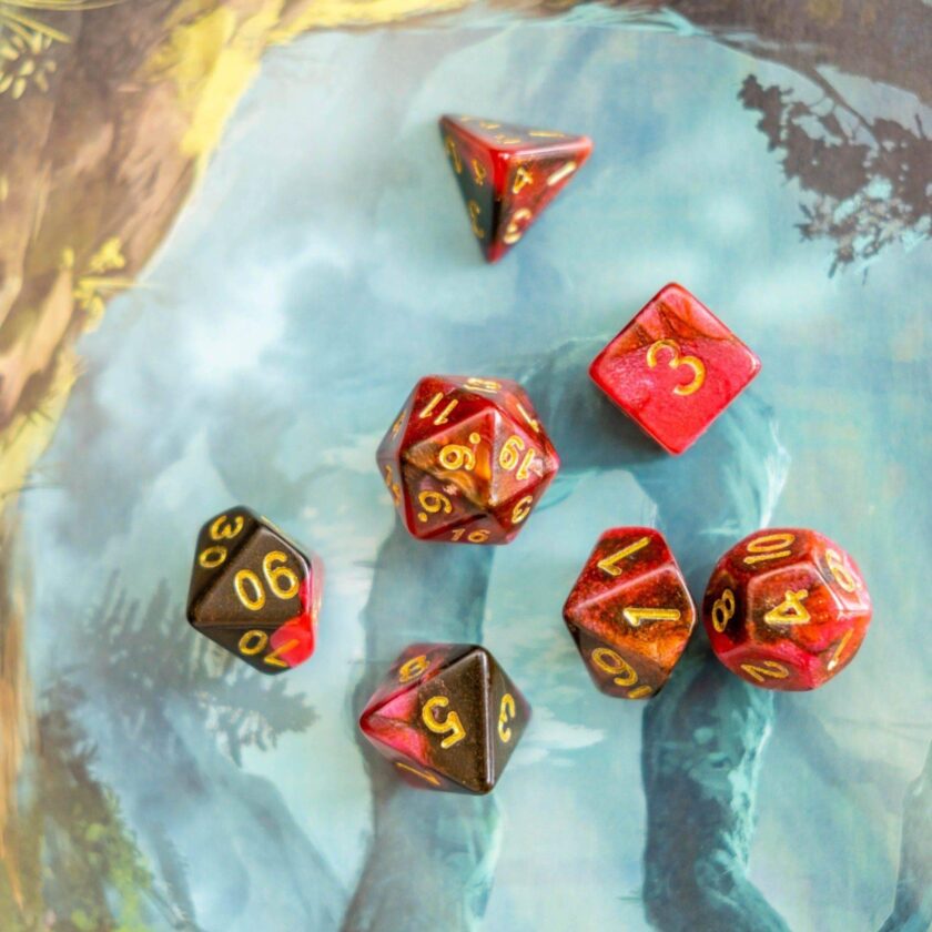 Two Tone Regal Red Dice - Image 5