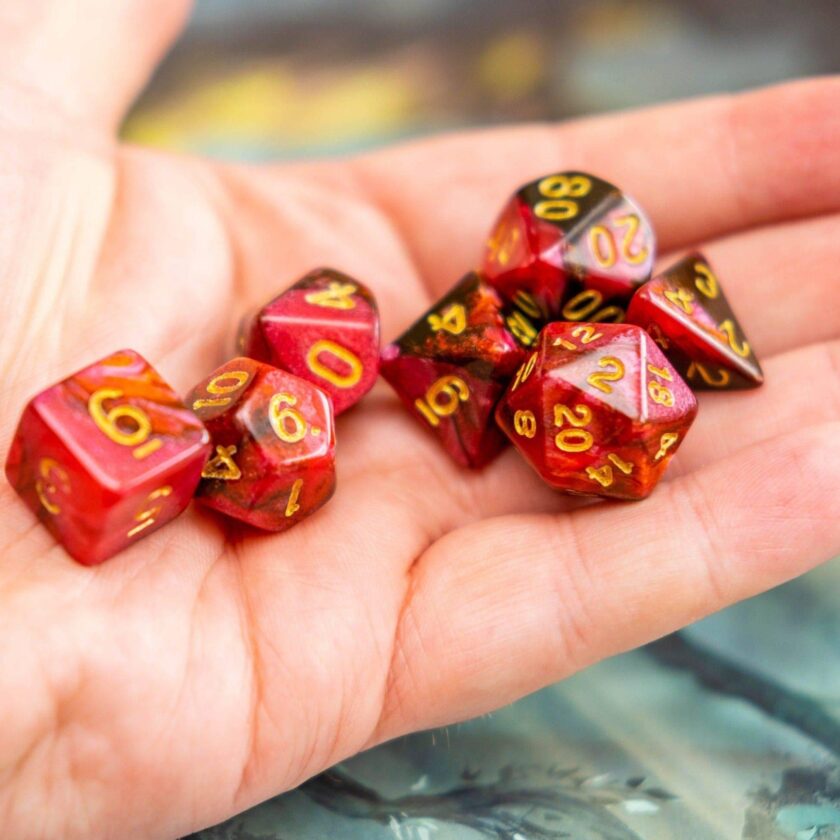 Two Tone Regal Red Dice - Image 6