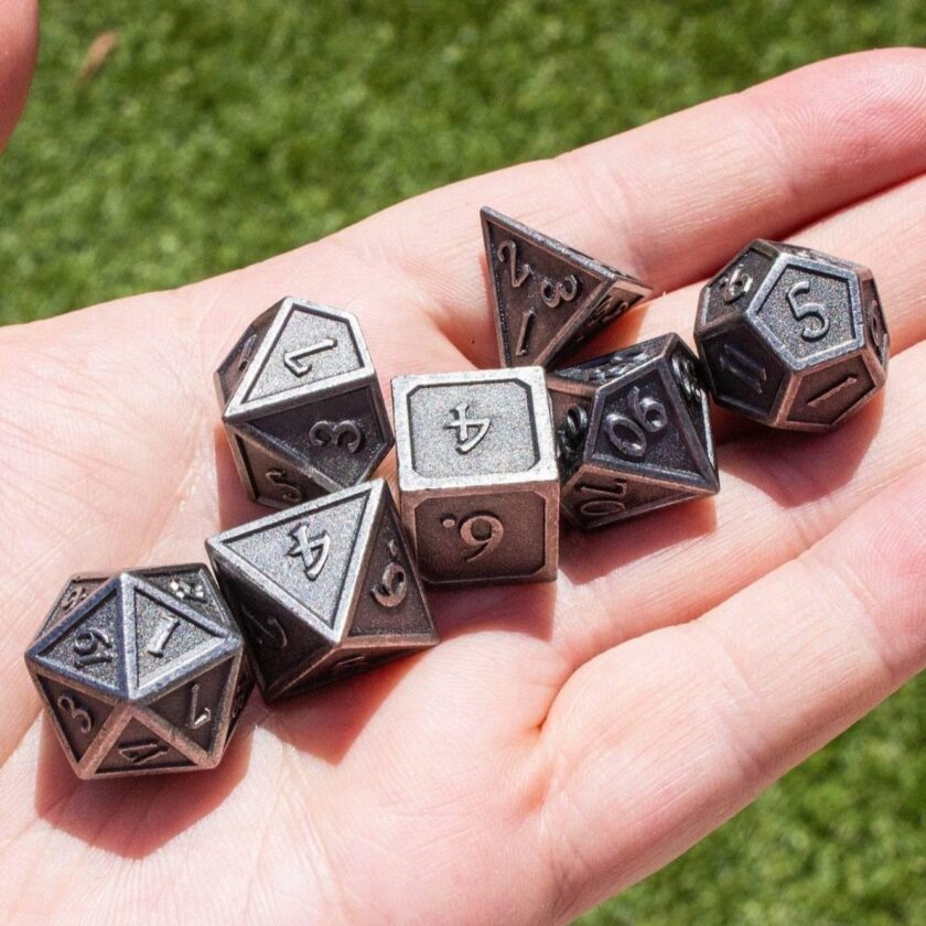 Silver Metal Dice Set