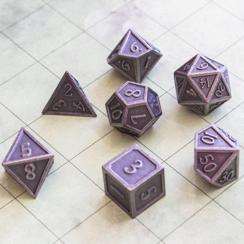 Silver Metal Dice Set - Image 2