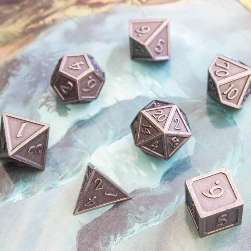 Silver Metal Dice Set - Image 4