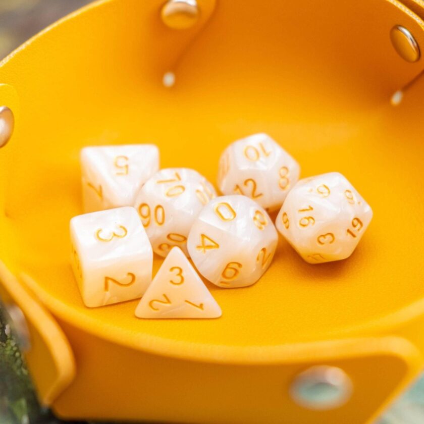 Pearl White Dice Set - Image 4