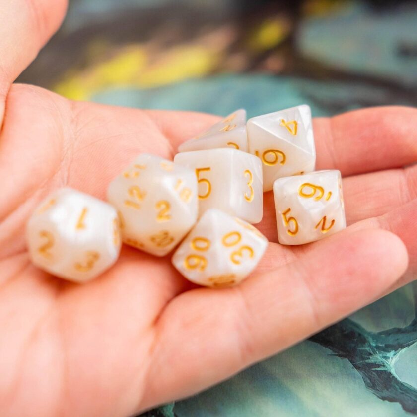 Pearl White Dice Set - Image 6