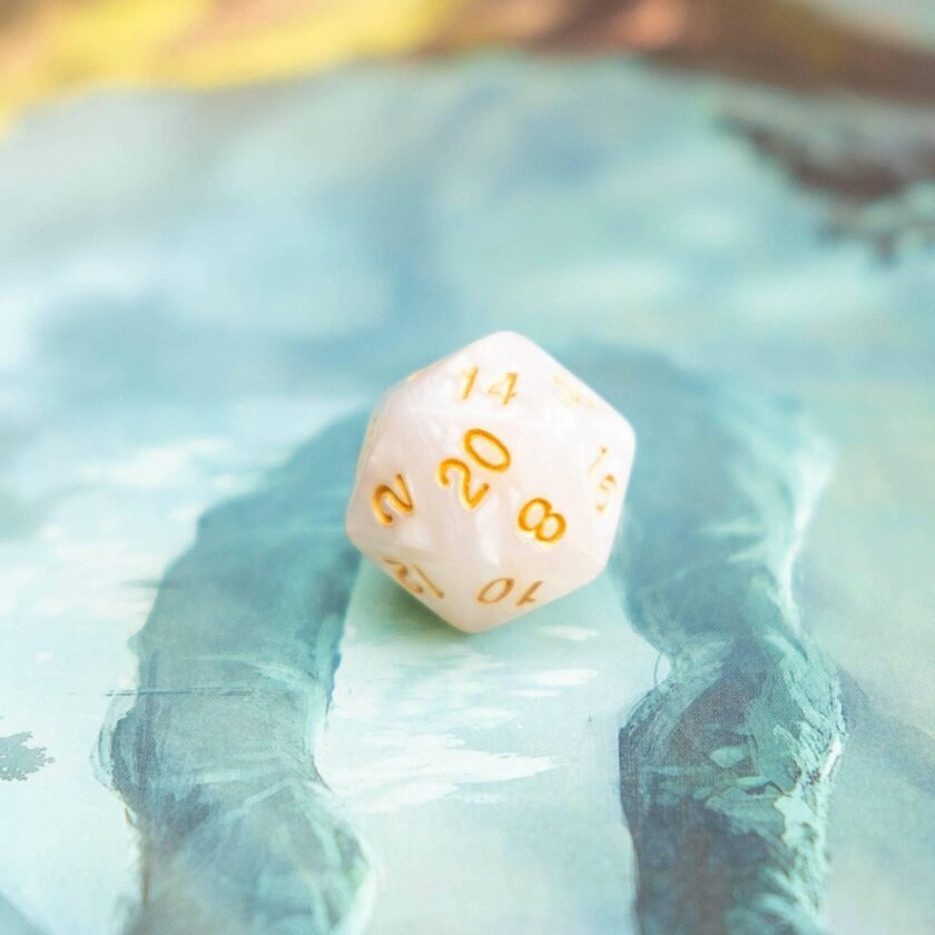 Pearl White Dice Set - Image 7