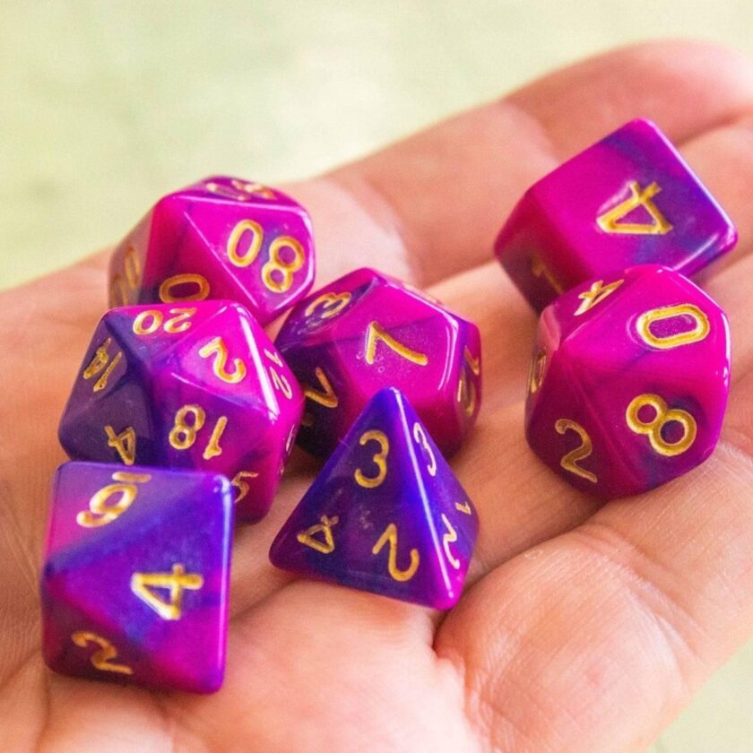 Two Tone Blue Purple Dice