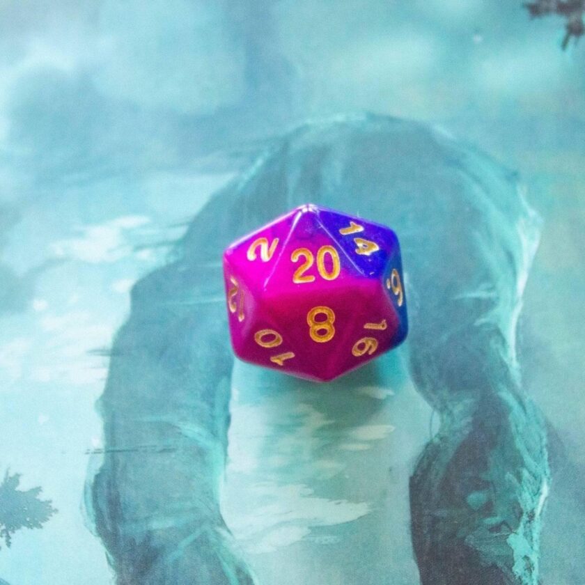 Two Tone Blue Purple Dice - Image 3