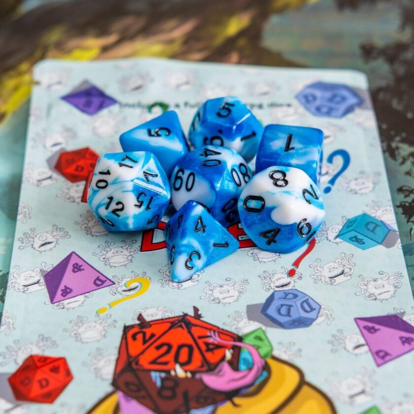 Tie Dye Dark Blue Dice - Image 2