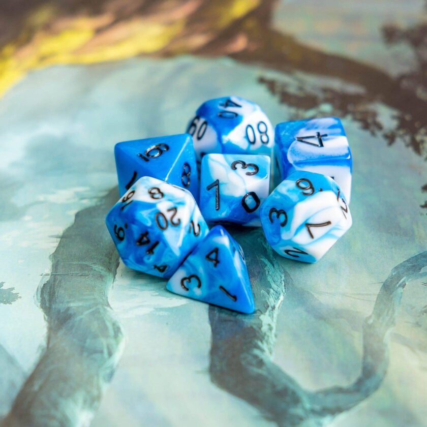 Tie Dye Dark Blue Dice - Image 4