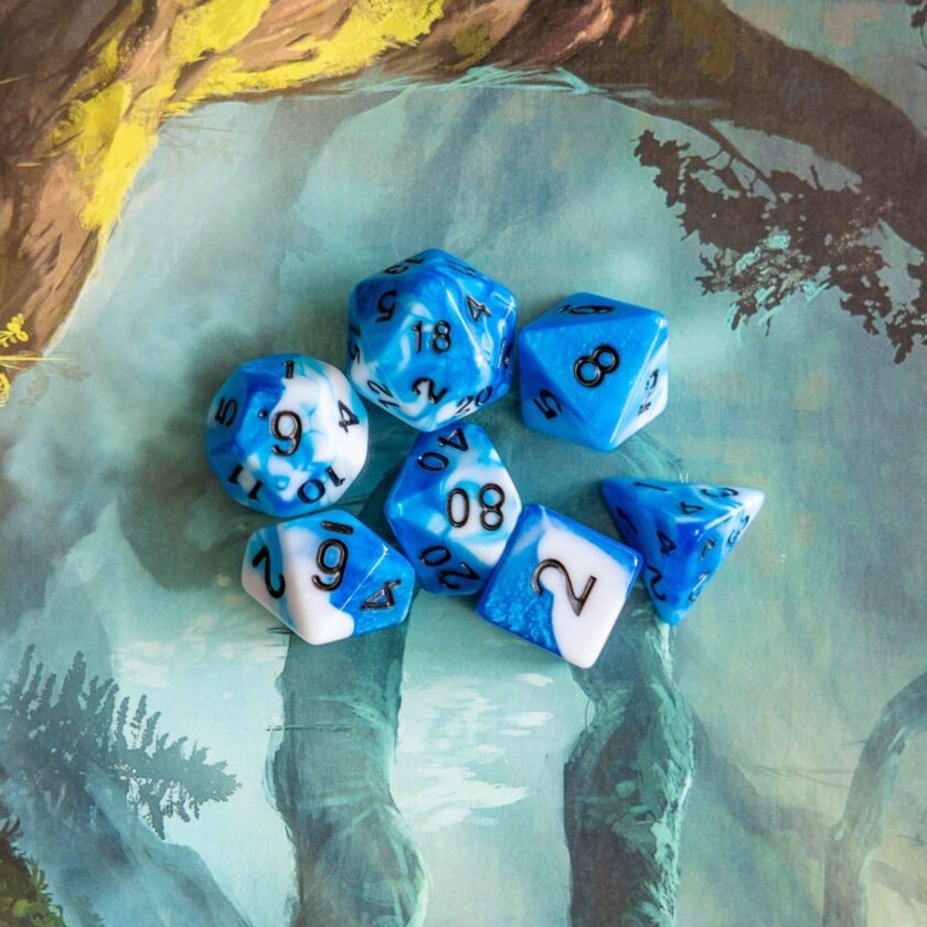 Tie Dye Dark Blue Dice - Image 5