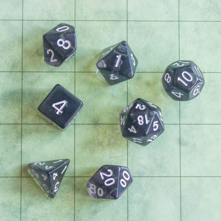 Transparent Black Dice Set - Image 3