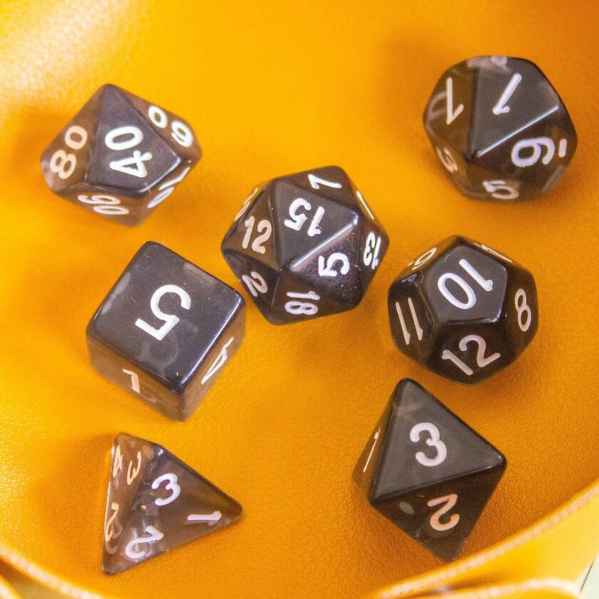 Transparent Black Dice Set - Image 6