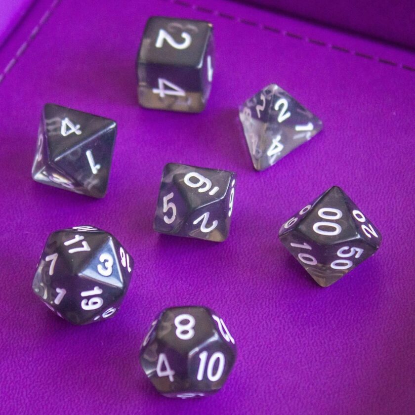 Transparent Black Dice Set - Image 7