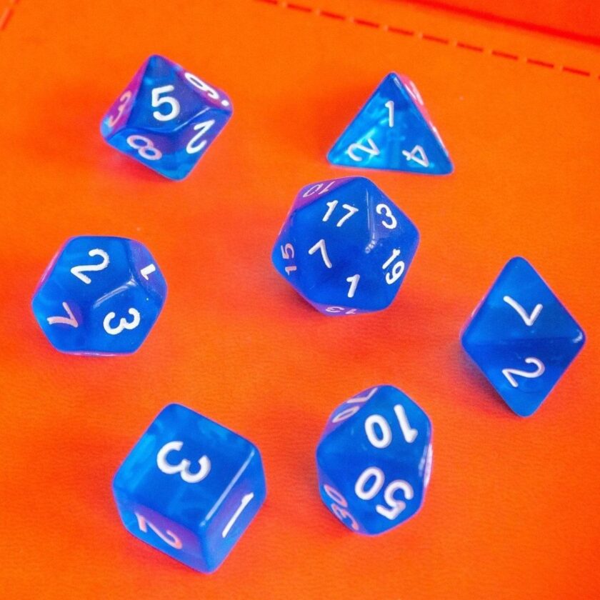 Transparent Blue Dice - Image 5