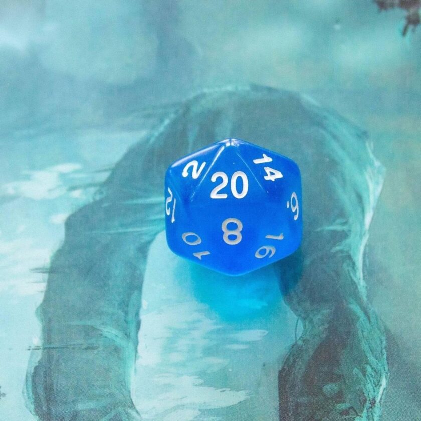 Transparent Blue Dice - Image 7