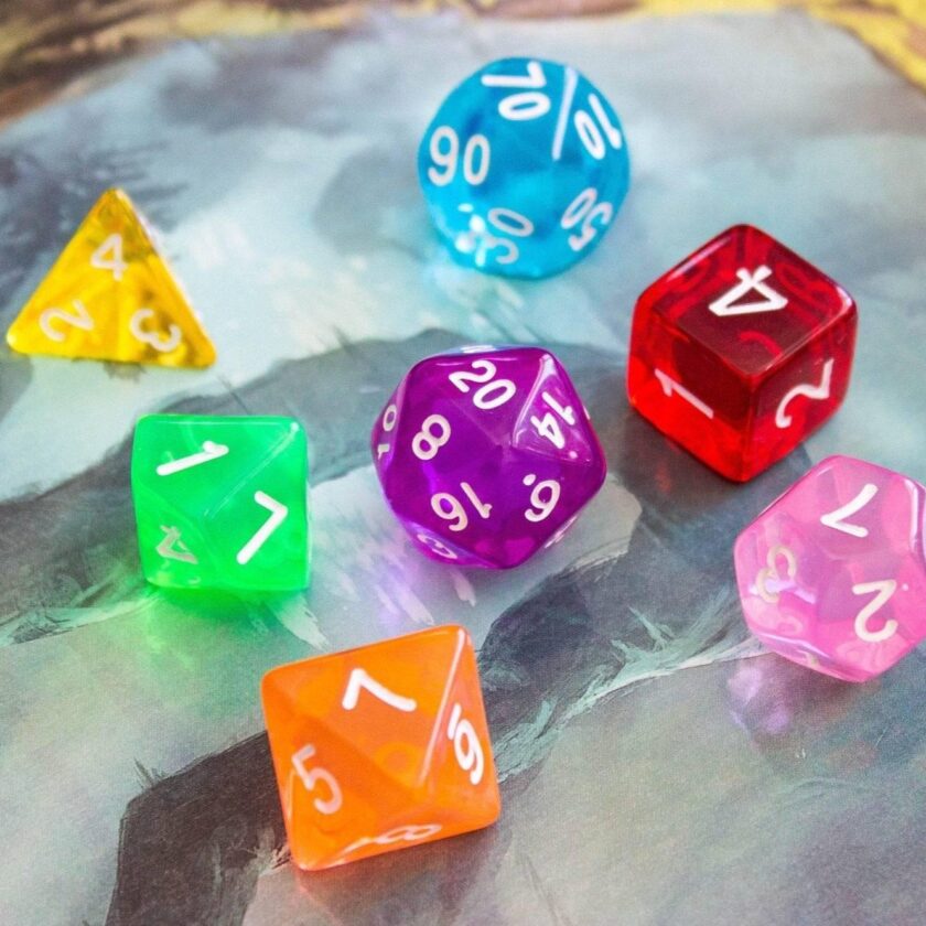 Transparent Rainbow Dice