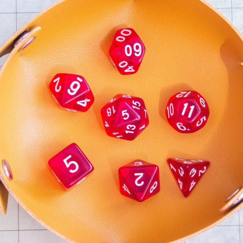 Transparent Red Dice Set - Image 7