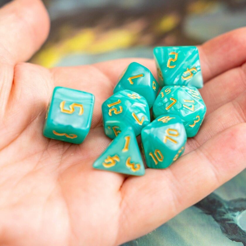 Turquoise Mist Dice Set